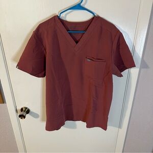 Figs Mauve Leon Scrub top